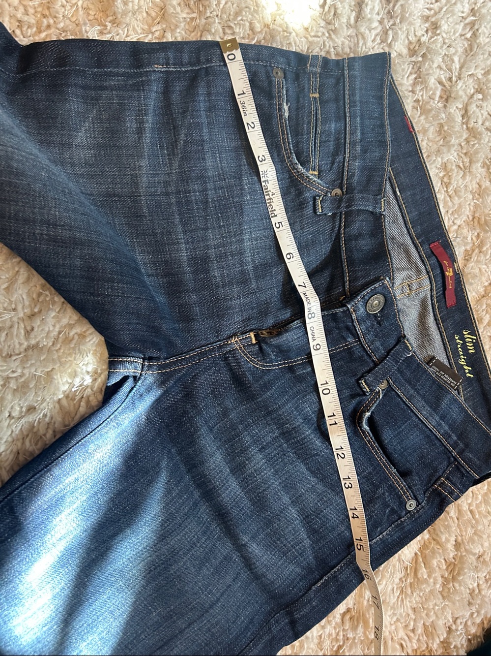 7 For all Mankind: Brand Dark Indigo Slim Straight Jeans - Picture 6 of 6